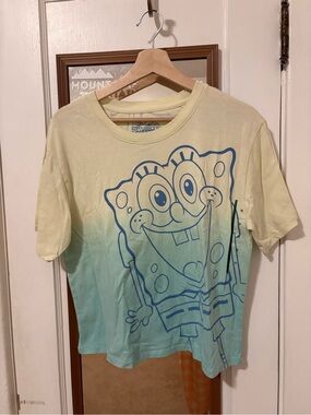 SpongeBob SquarePants women’s Ombre Yellow to Teal Graphic Tee